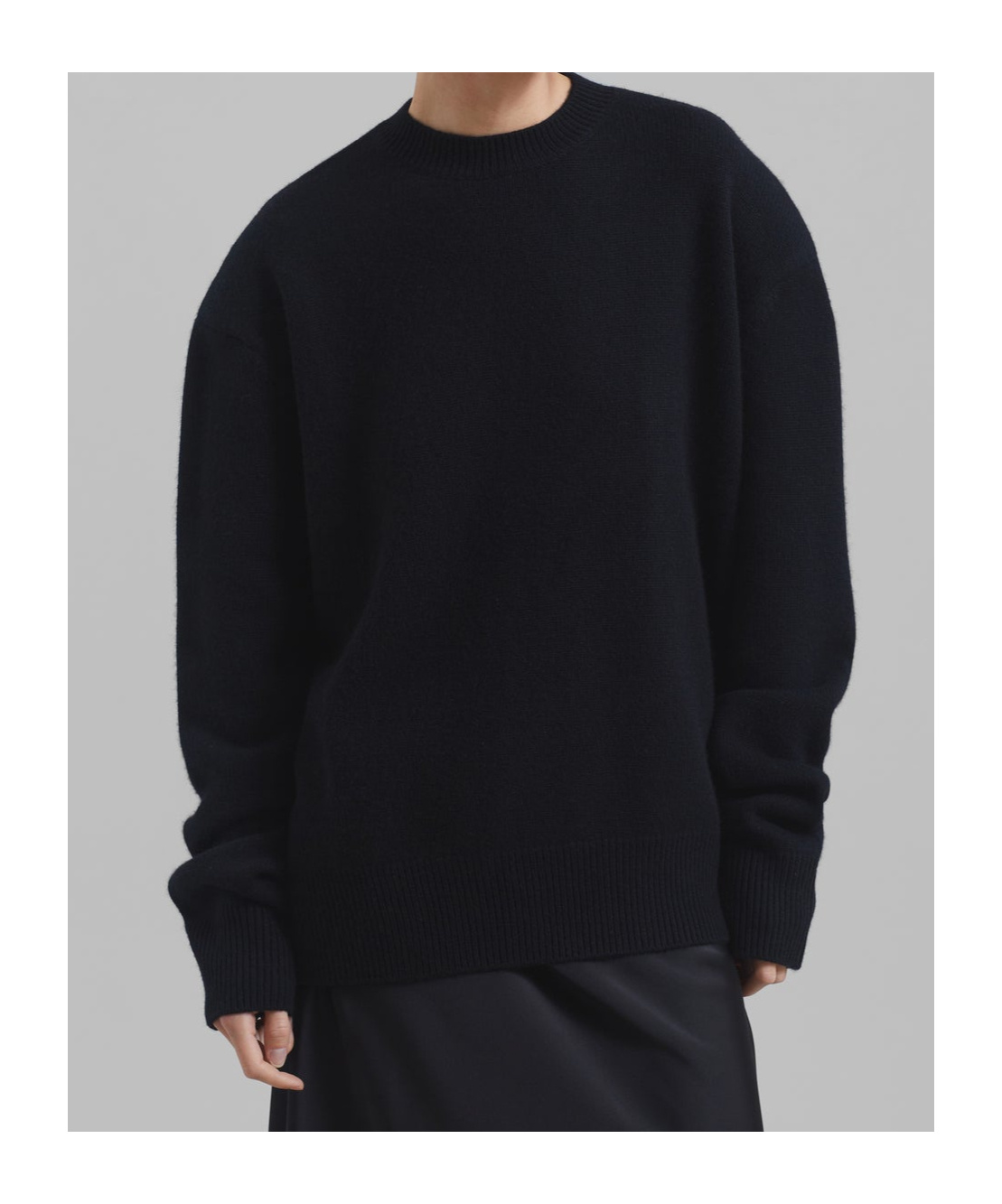 THE FRANKIE SHOP RAFAELA PADDED KNIT SWEATER - BLACK