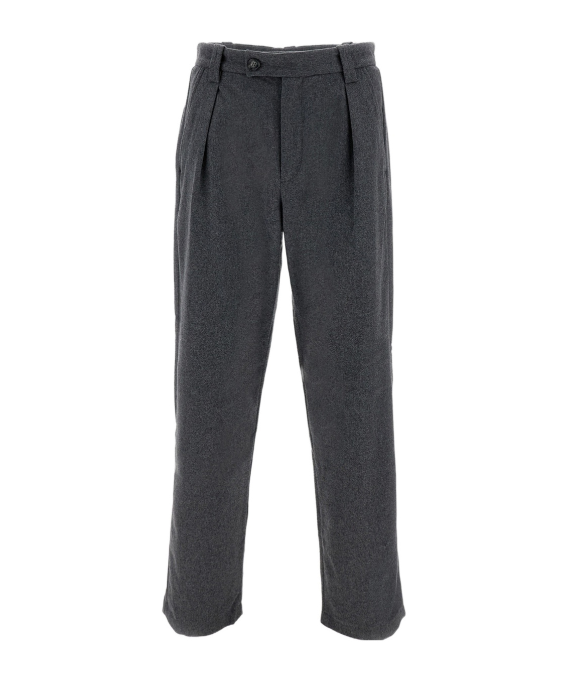 Apc Pleated Wool-blend Trousers In Gray