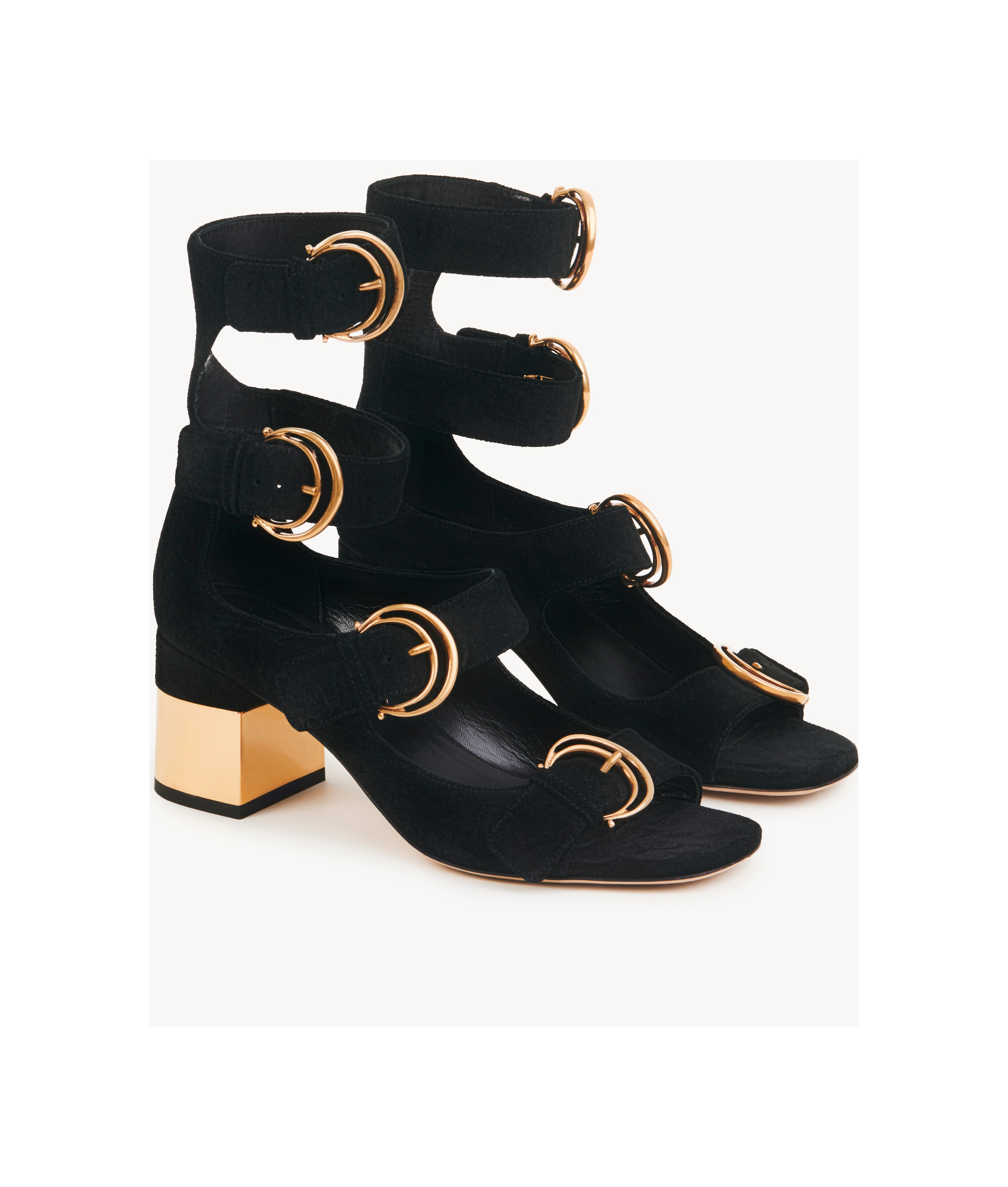 Chloé Woman Sandals Black Size 7 Leather In Black