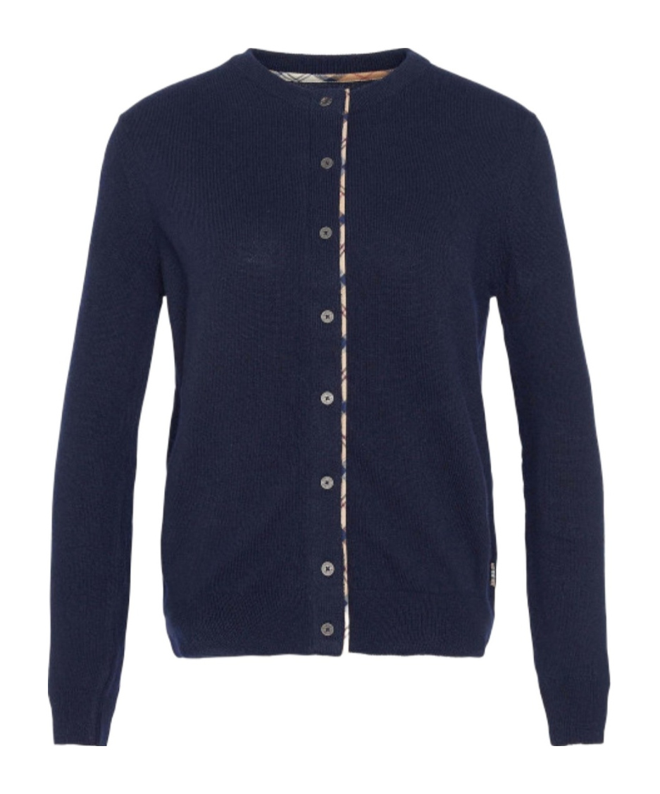 Barbour Wool Blend Cardigan In Blue