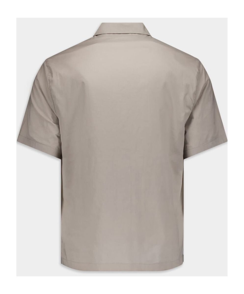 James Perse Short-sleeves Buttoned Poplin Shirt In Multi