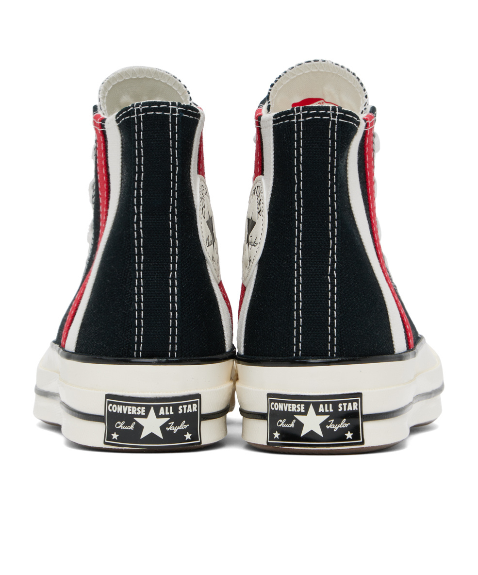 Converse Striped Lace High-top Casual Shoes In Black