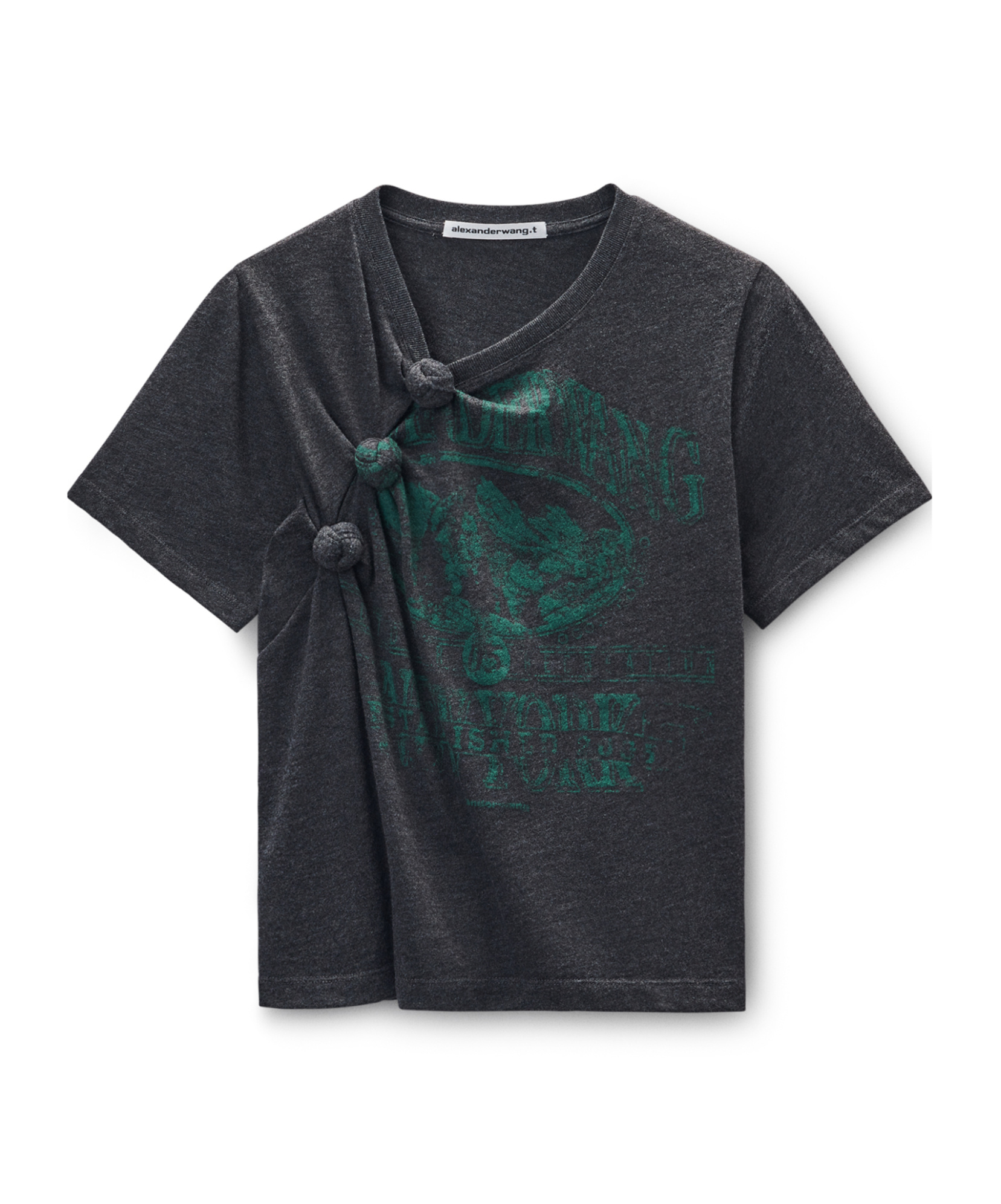 Alexander Wang Knotted Graphic T-shirt In Blue
