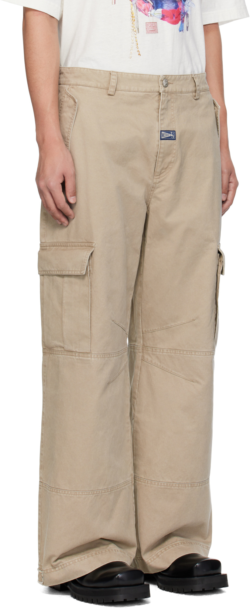 Misbhv Perfect Cargo Pants In Nude