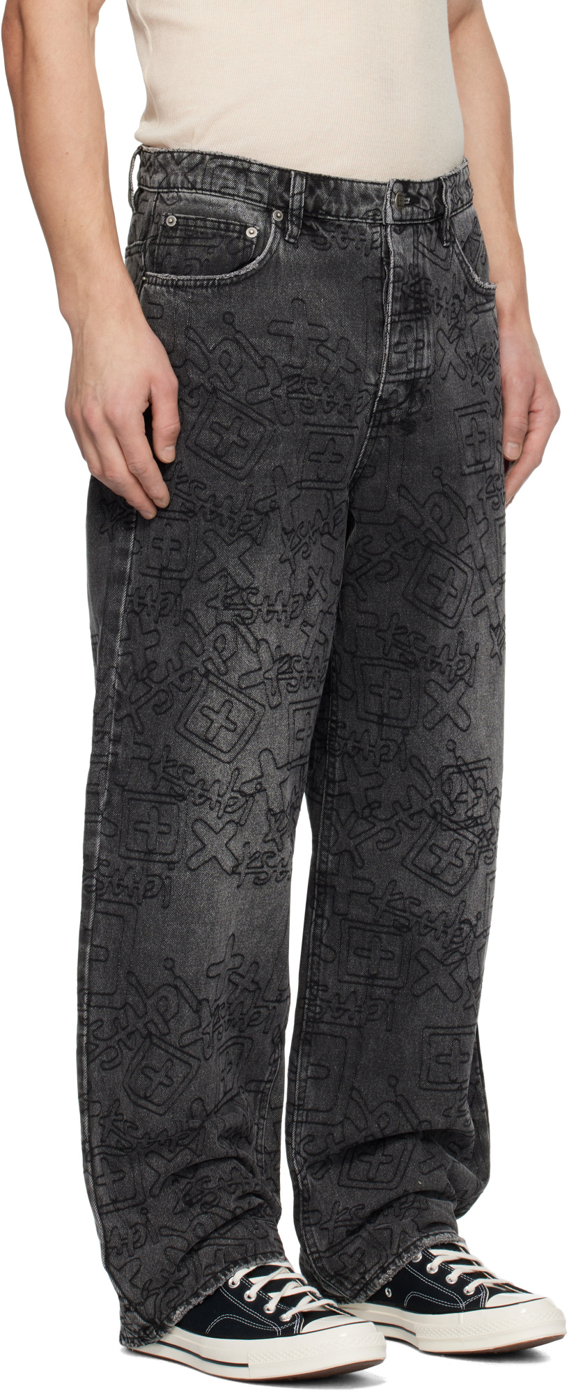 KSUBI MAXX STENCIL STITCH JEANS 