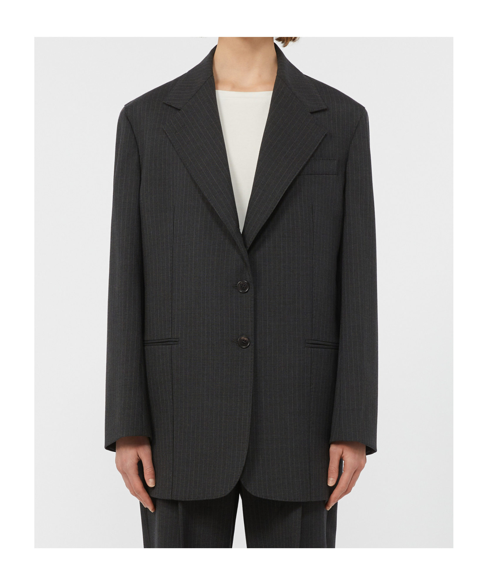 Weekend Max Mara Long-sleeved Suit Jacket In Gray