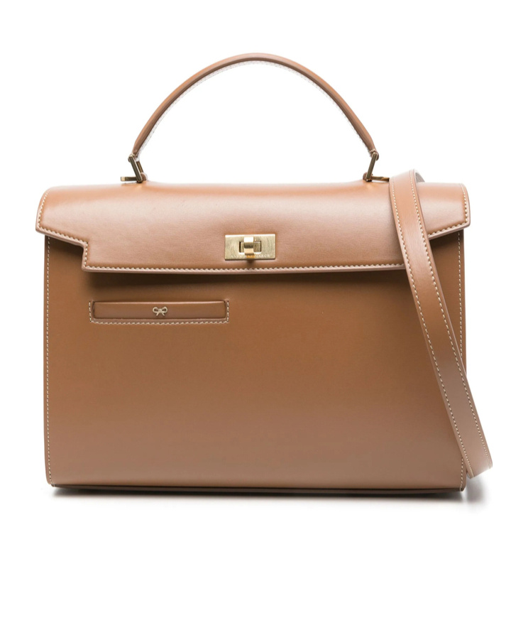 Shop Anya Hindmarch Tote Bags  In Camel Brown