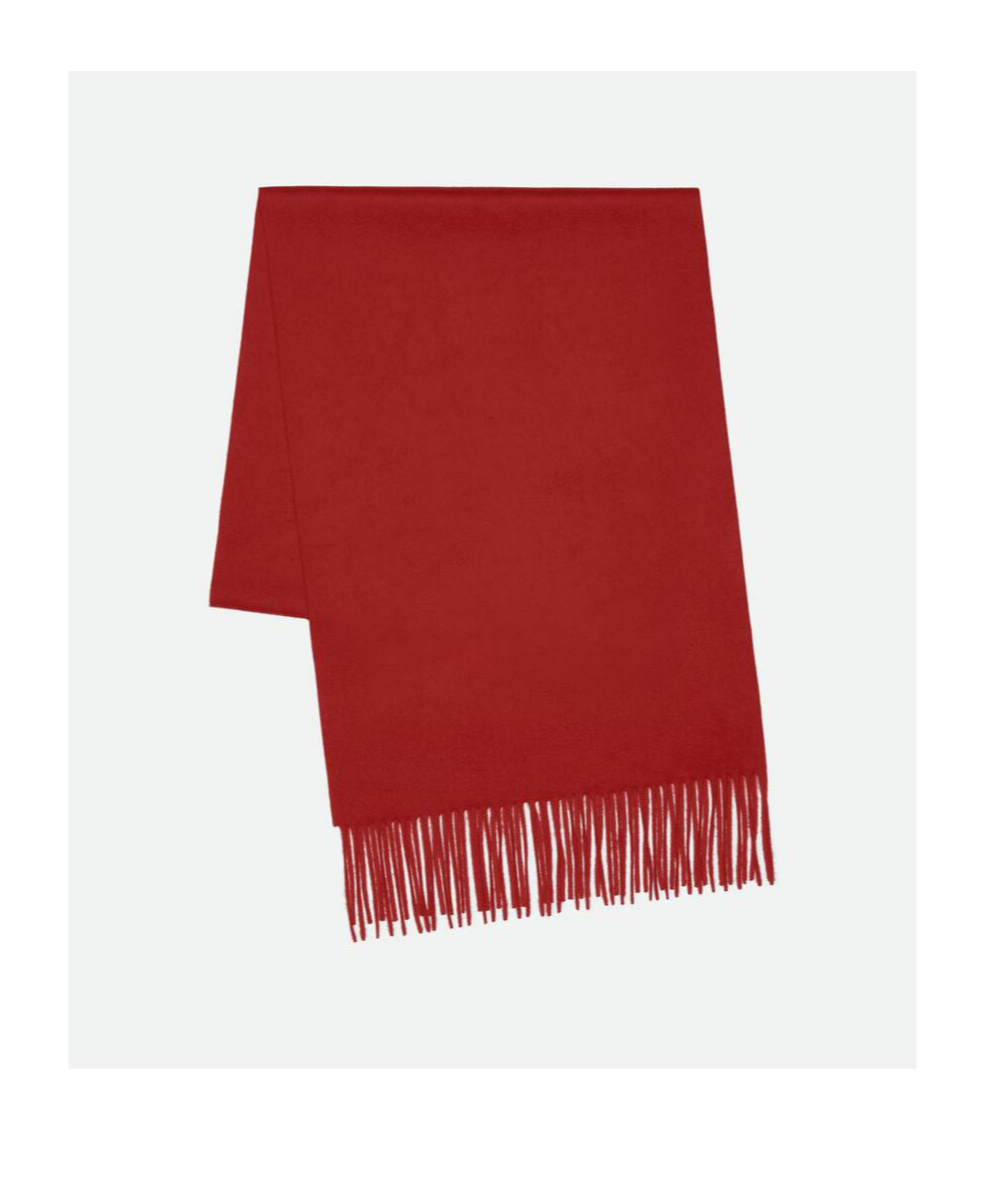 Shop Bottega Veneta Cashmere Scarf In Red Stone