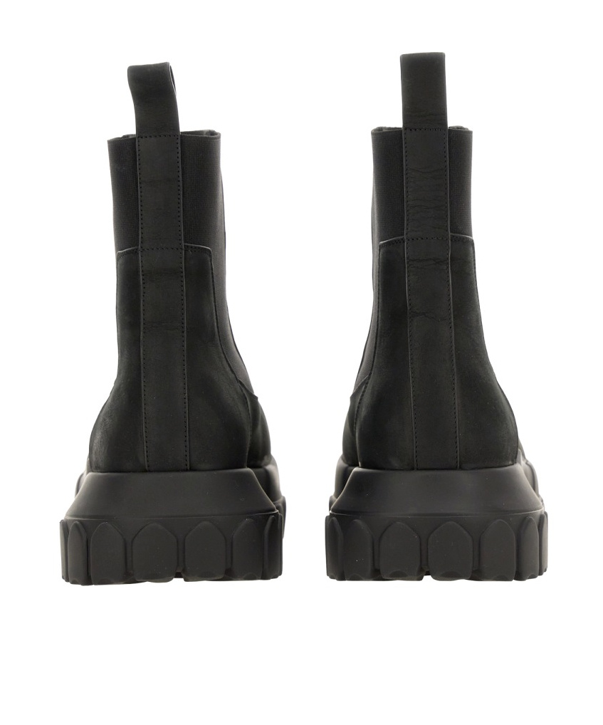 Rick Owens Leather Boot In Black