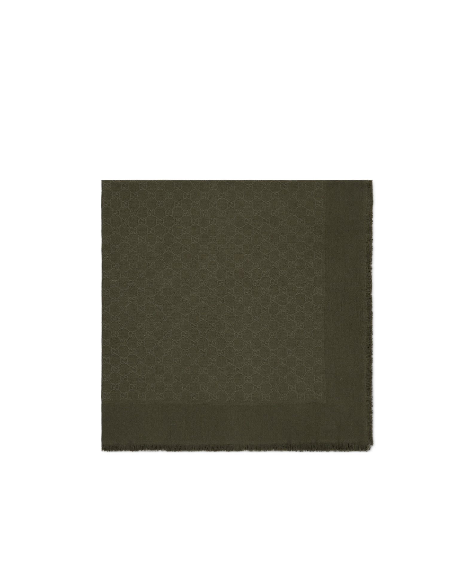 Gucci Gg Wool And Silk Jacquard Shawl