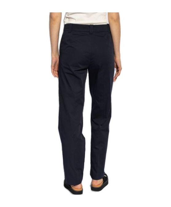 Apc Straight-leg Cotton Tailored Trousers In Black