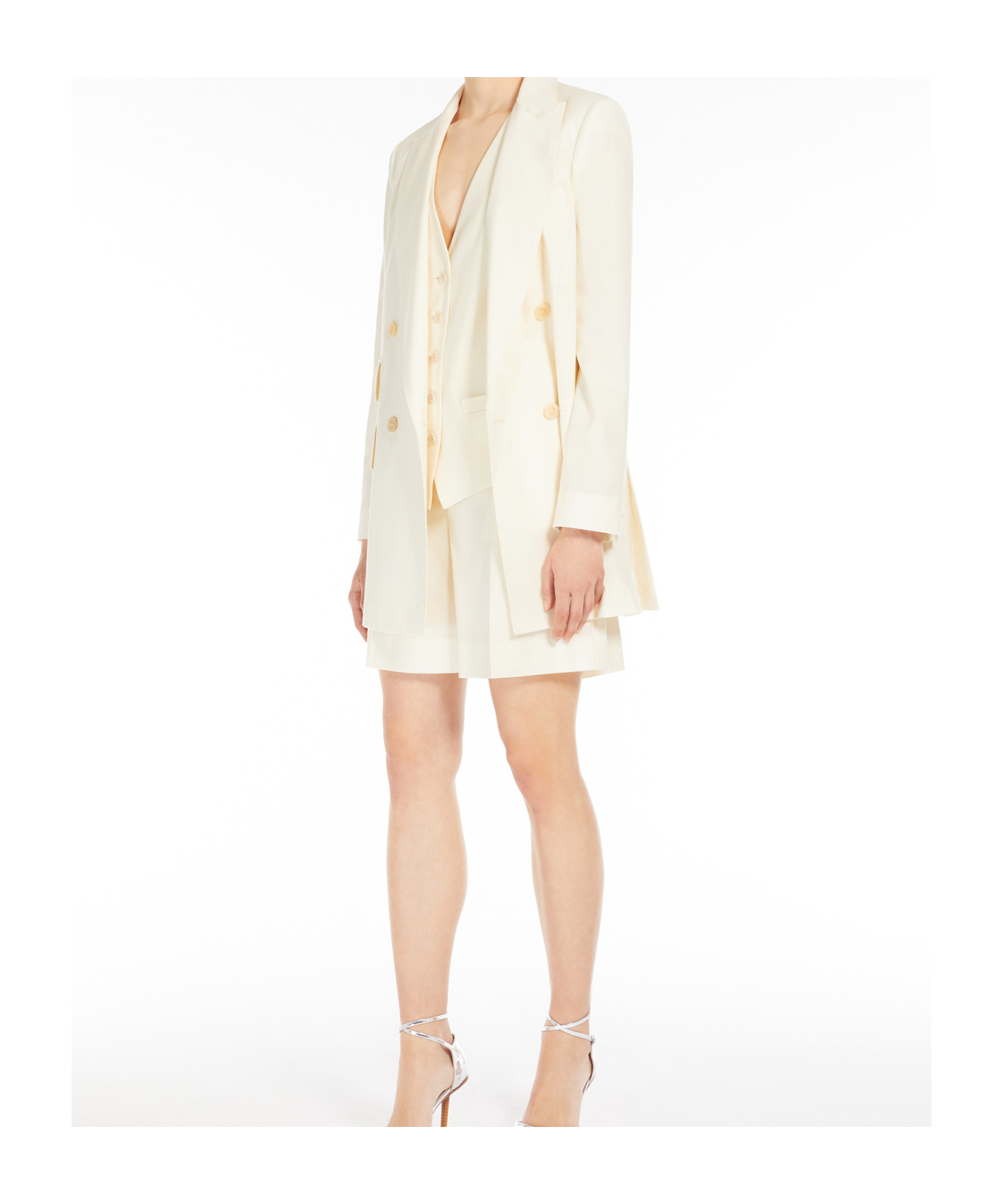 Max Mara Wool Vest In White