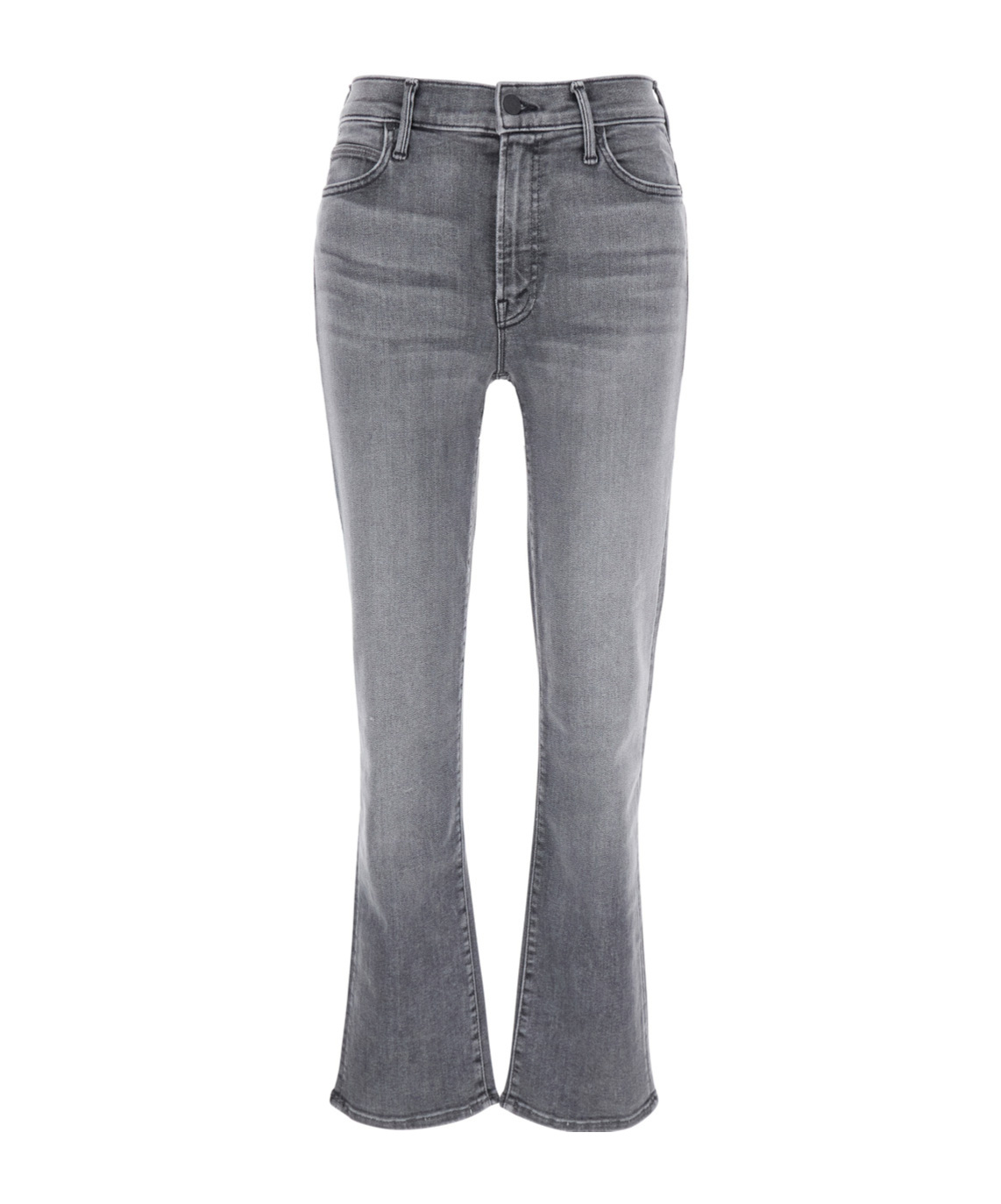 Mother The Rascal Ankle Fray Jeans In Gray