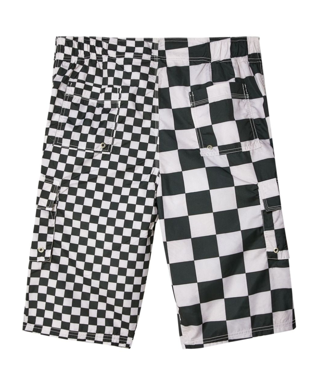 Shop Erl Checked Swimming Trunks In Black