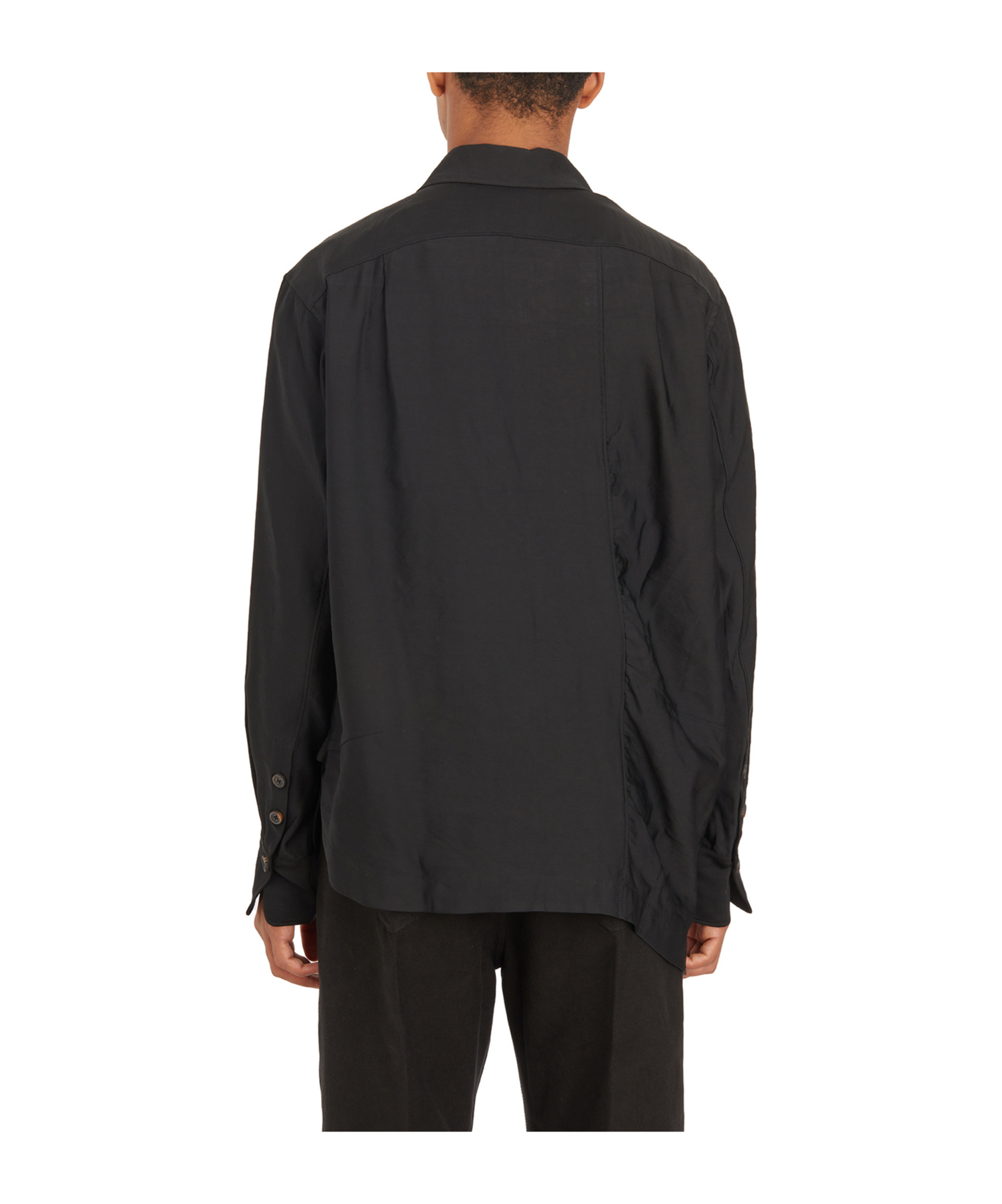 Ziggy Chen Camicia Asymmetric Cocoon In Black