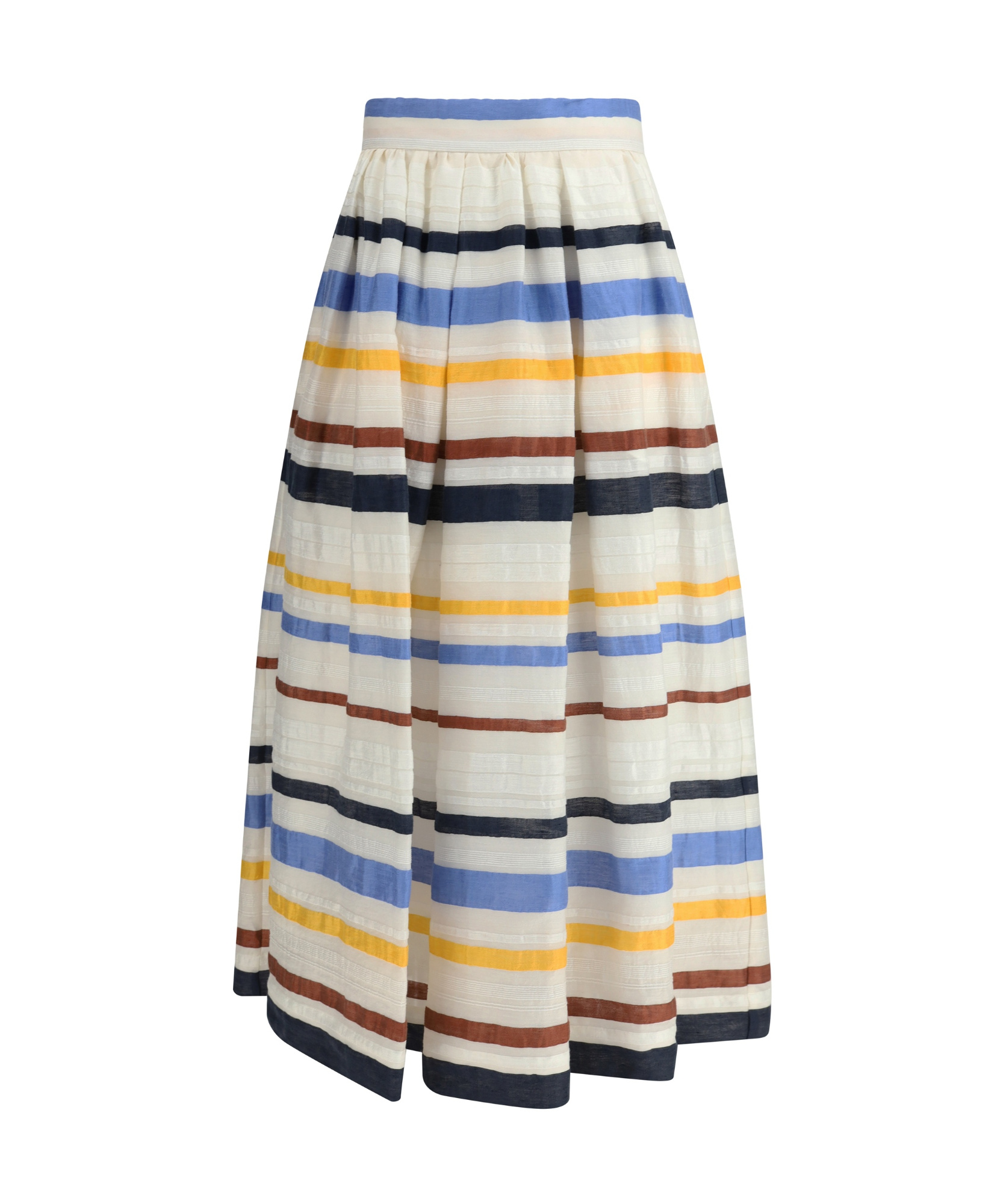 Sara Roka Striped Long Skirt In Multicolor