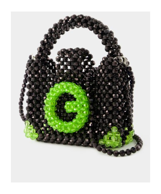 Germanier Beaded Shoulder Bag In Black