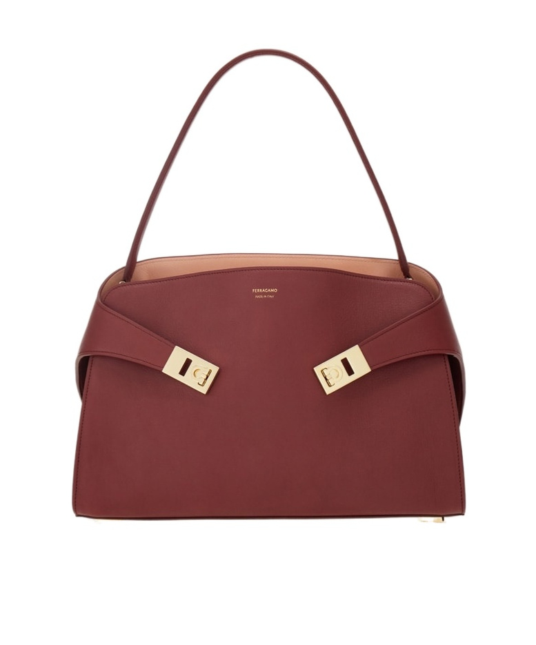 Shop Ferragamo Hug Soft Shoulder Bag In Red