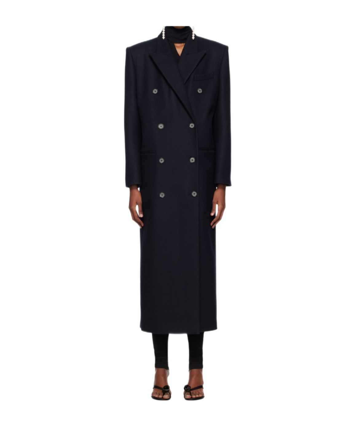 Magda Butrym Double-breasted Coat In Black