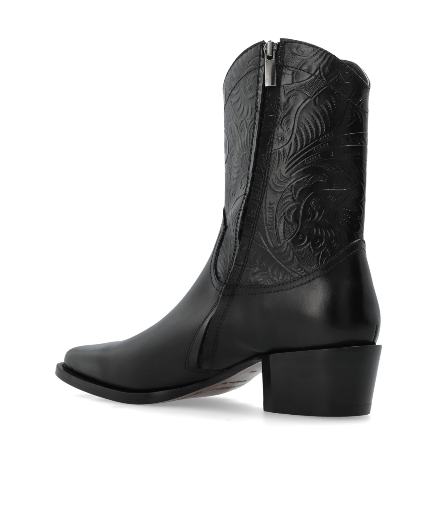 Dsquared2 Texan Leather Boots In Black