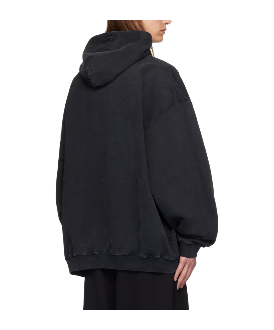 Vetements Drawstring Hood Hoodie In Black