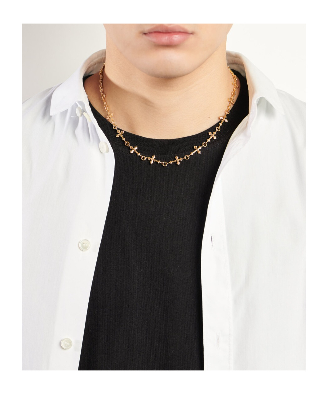 Emanuele Bicocchi Avelli Cross Cable-link Necklace