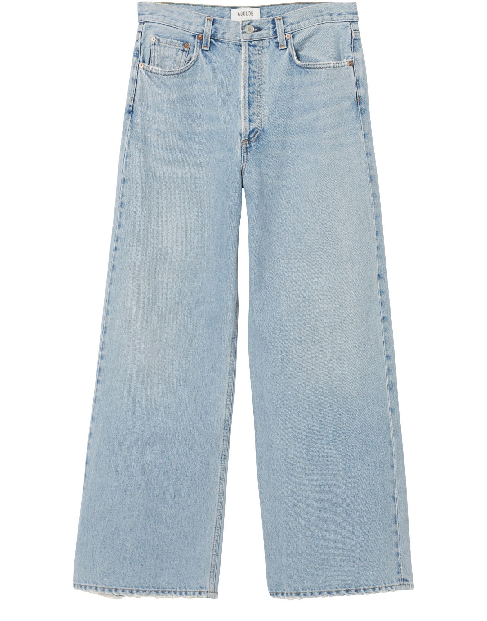 Agolde Kelly Denim Jeans With Belt Loops In Blue