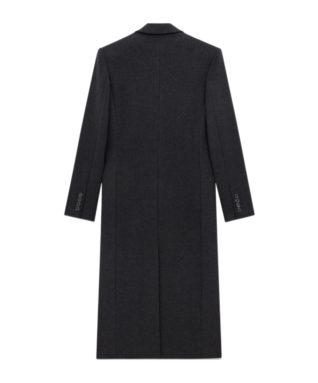 Saint Laurent Double-breasted Coat In Black