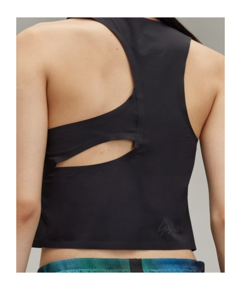 Shop Y-3 Cropped Performance Tank Top In Black