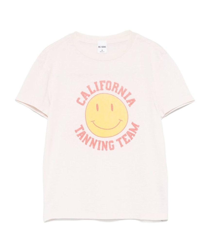 Re/done Short-sleeved T-shirt In White