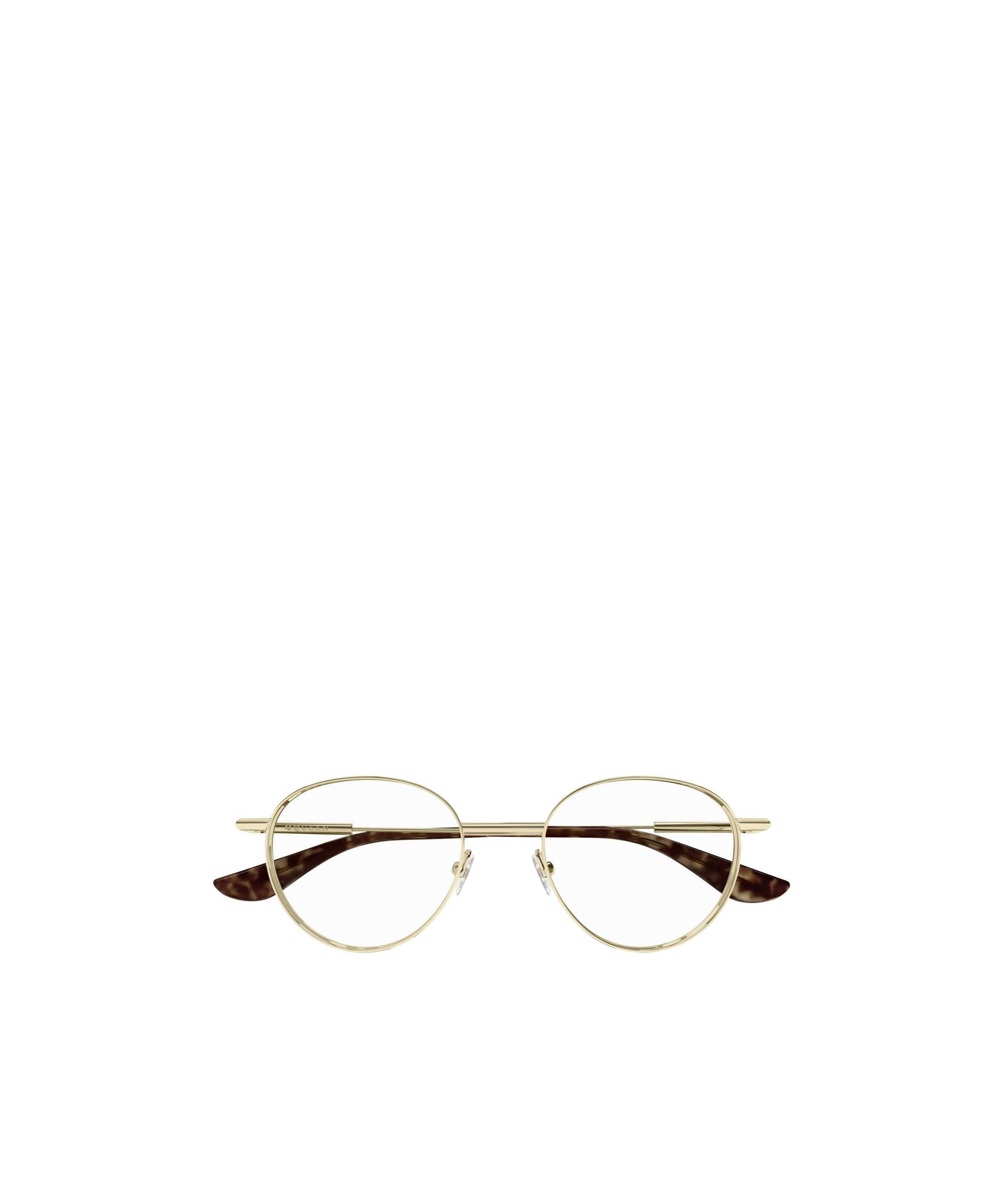 Alexander Mcqueen Eyewear Round Frame Glasses In Gold