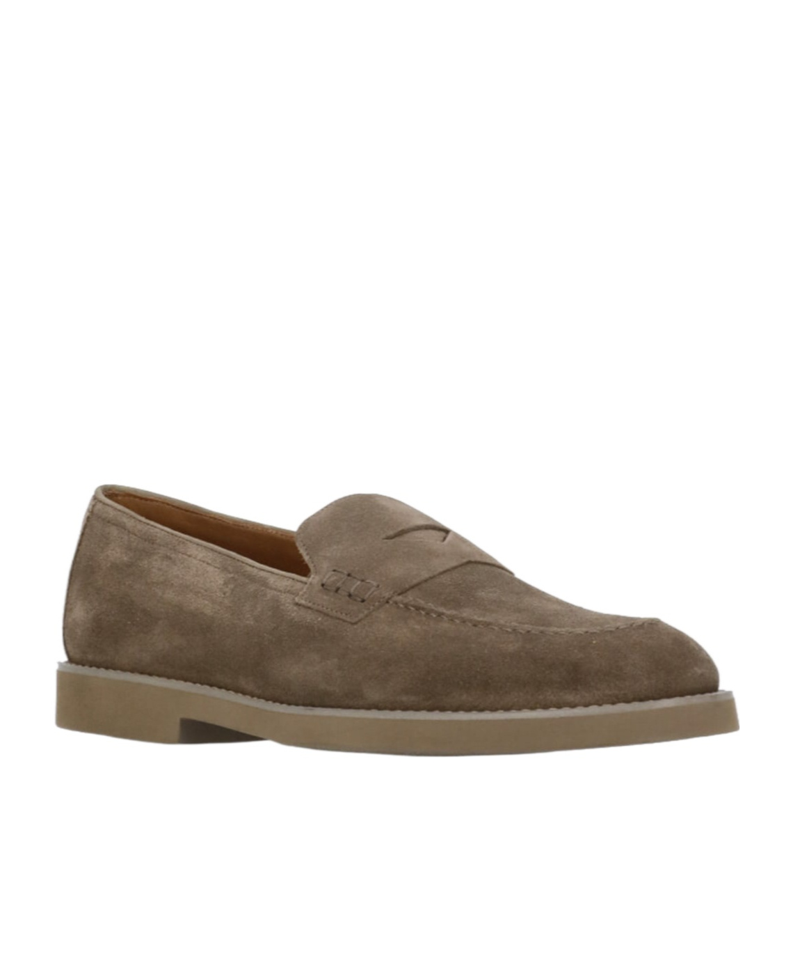 Doucal's Brown Suede Leather Loafers