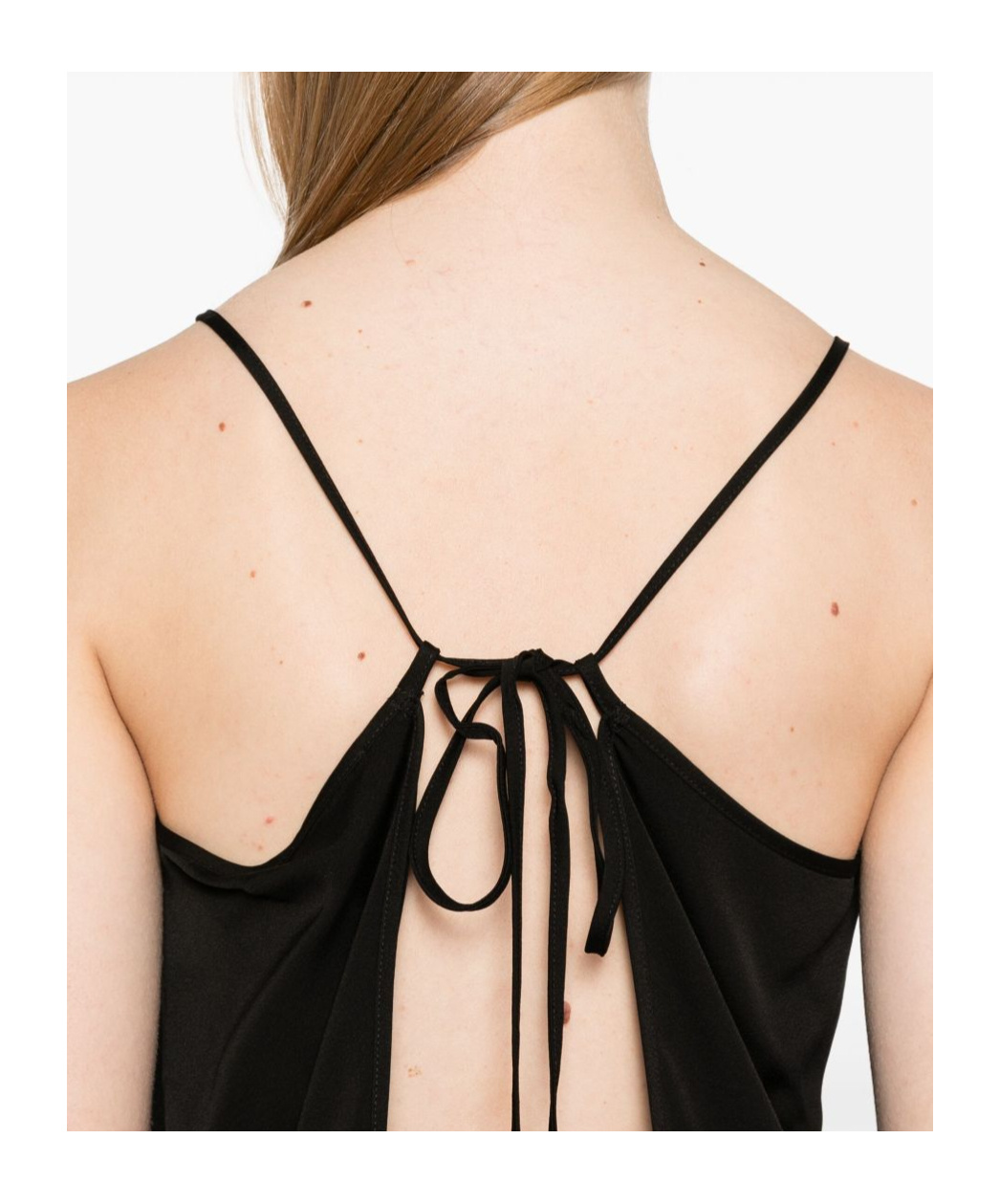 Twinset Black Top With Rear Tie Fastening Straps