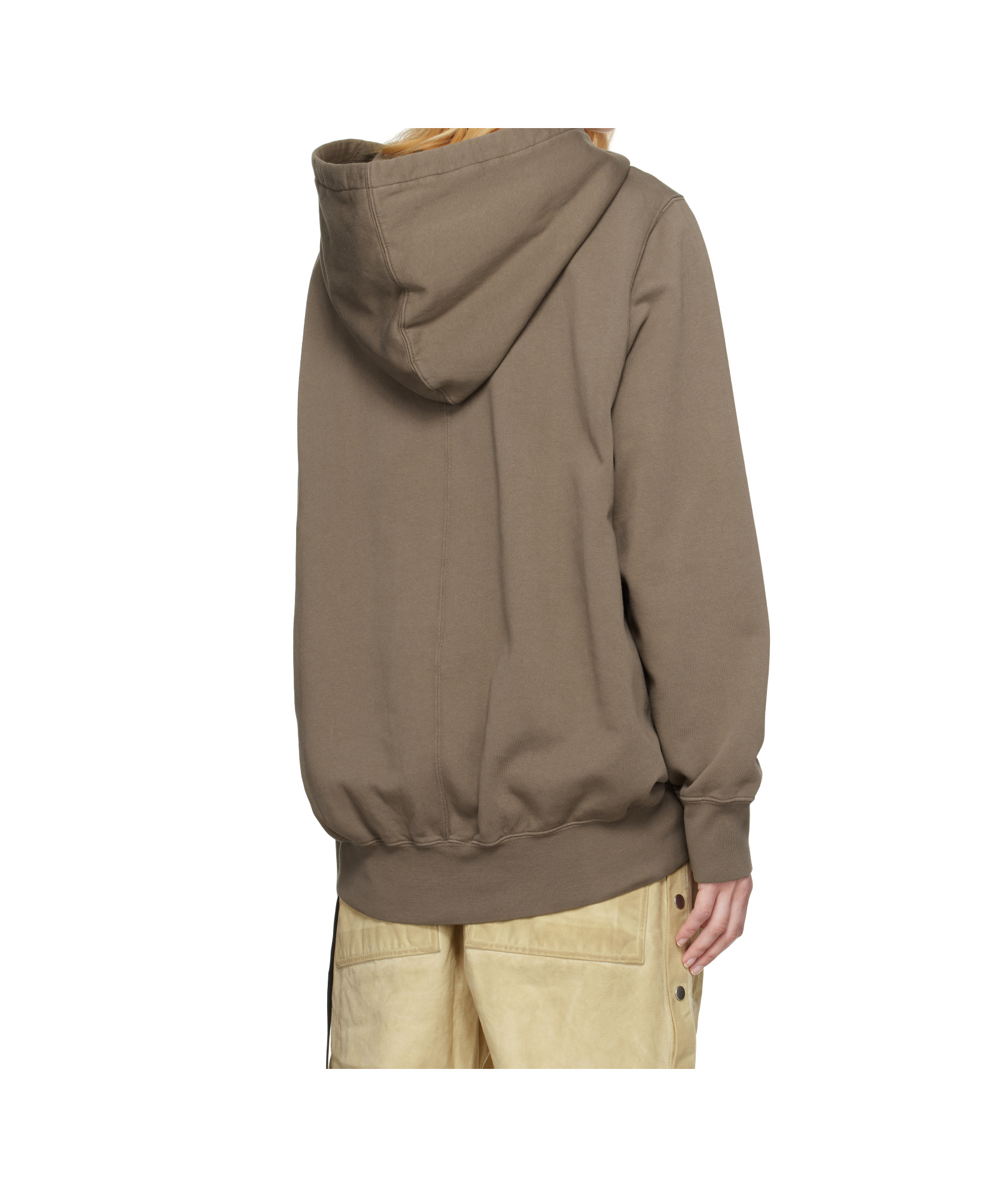 Rick Owens Drkshdw Gray Hollywood Oversized Hoodie In Gray