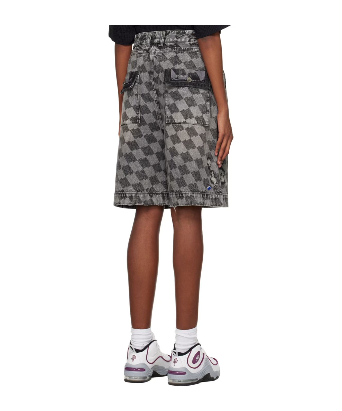 Ader Error Belt-loop Denim Shorts In Multicolor