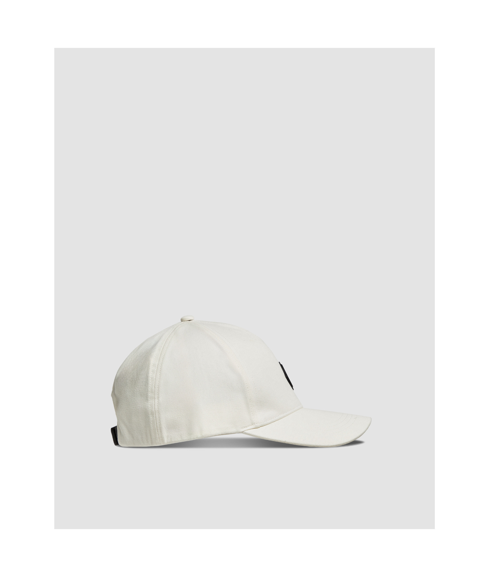 Moncler Logo Patch Curved Peak Cap In White