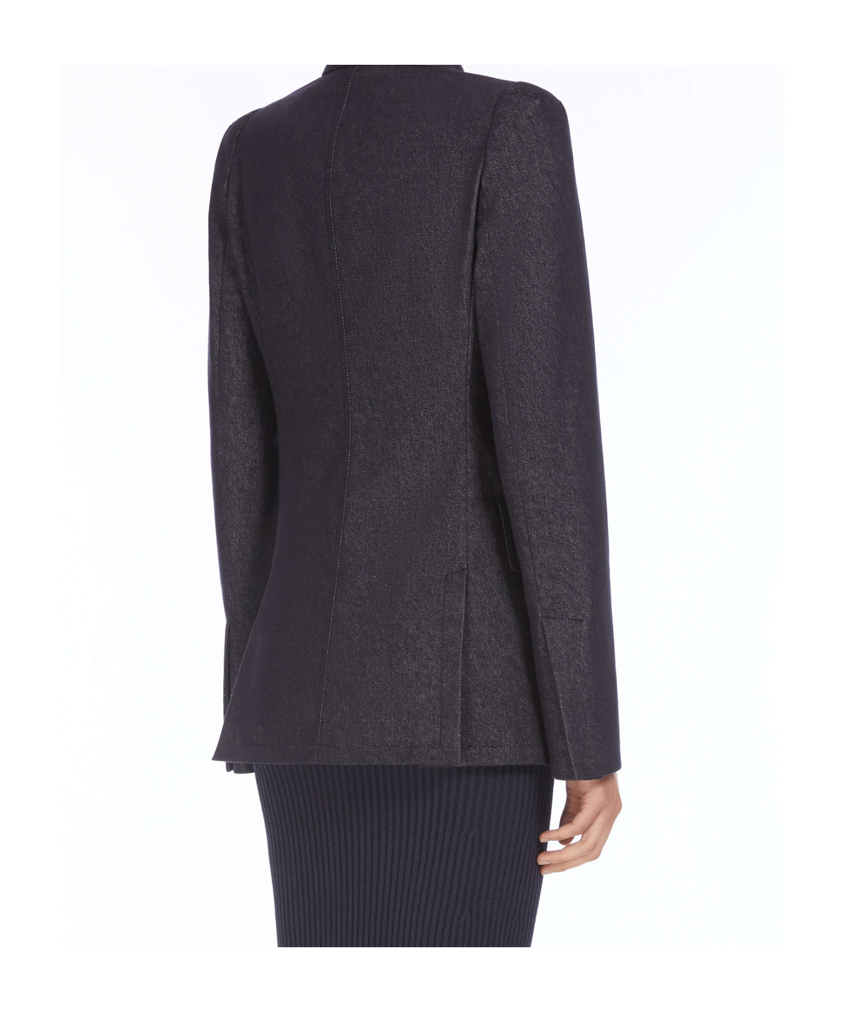 Max Mara Long-sleeved Suit Coat In Black