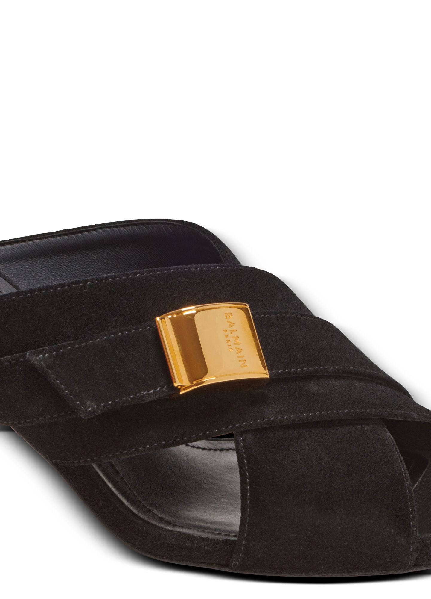 BALMAIN SQUARE-HEADED HIGH-HEELED SANDALS