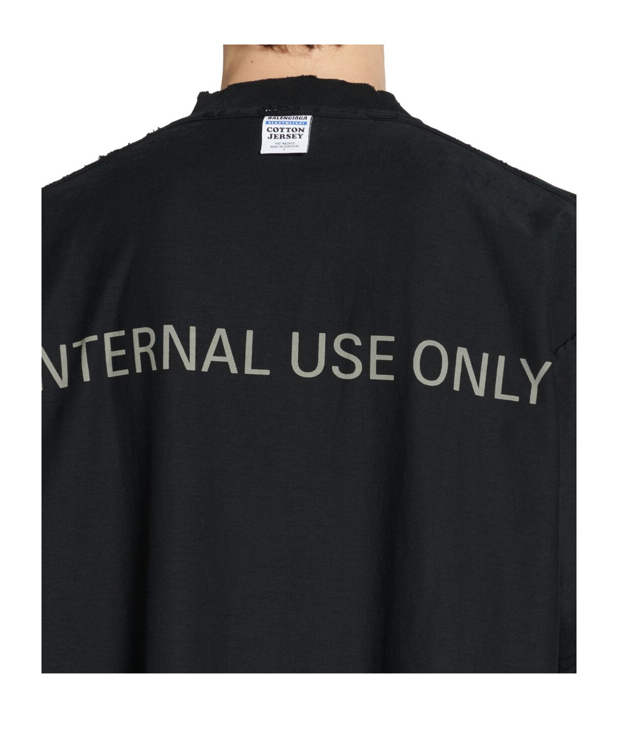 Balenciaga Internal Use Only Inside-out T-shirt In Black