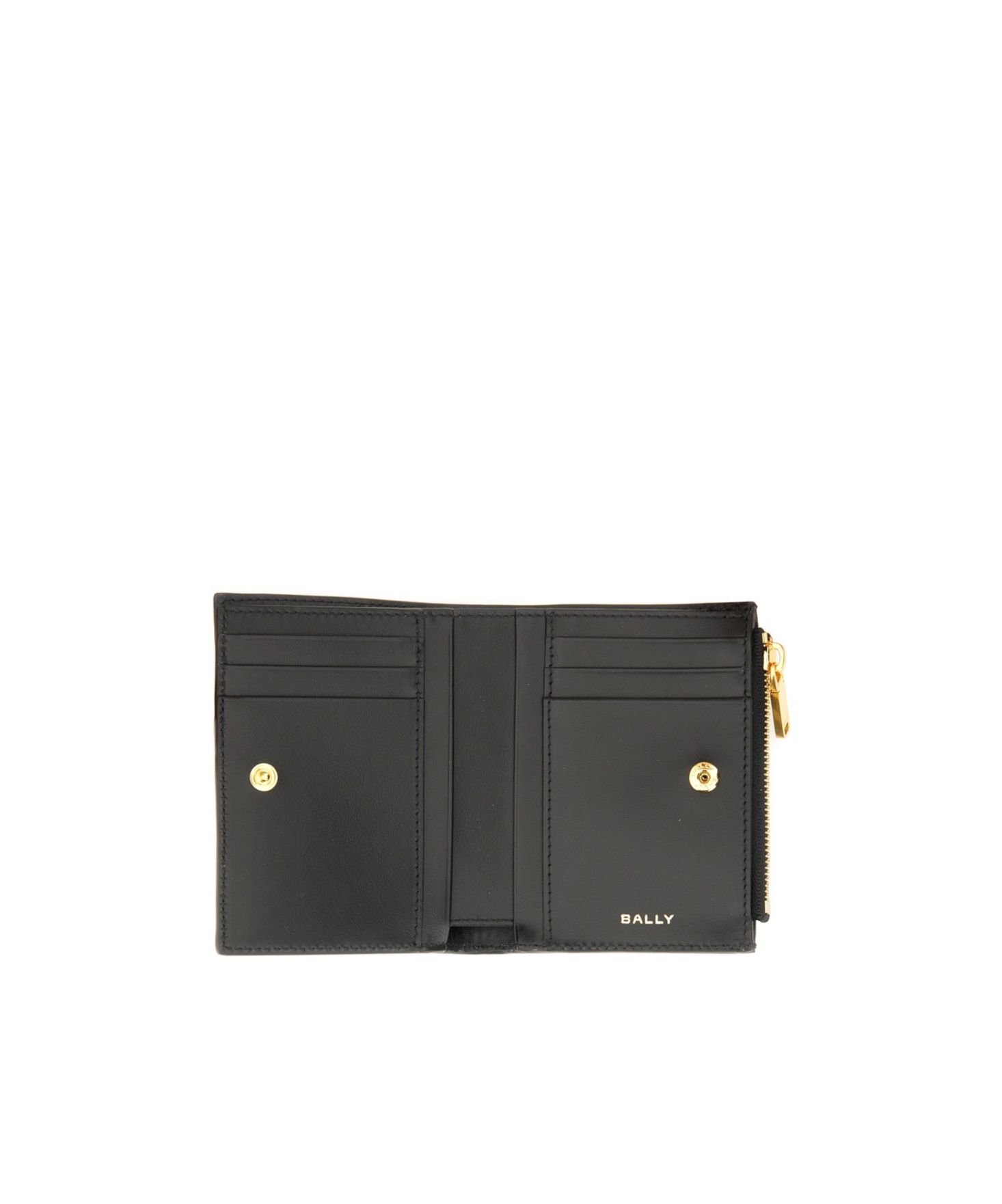 Bally Compact Portfolio Stripe Detail In Black