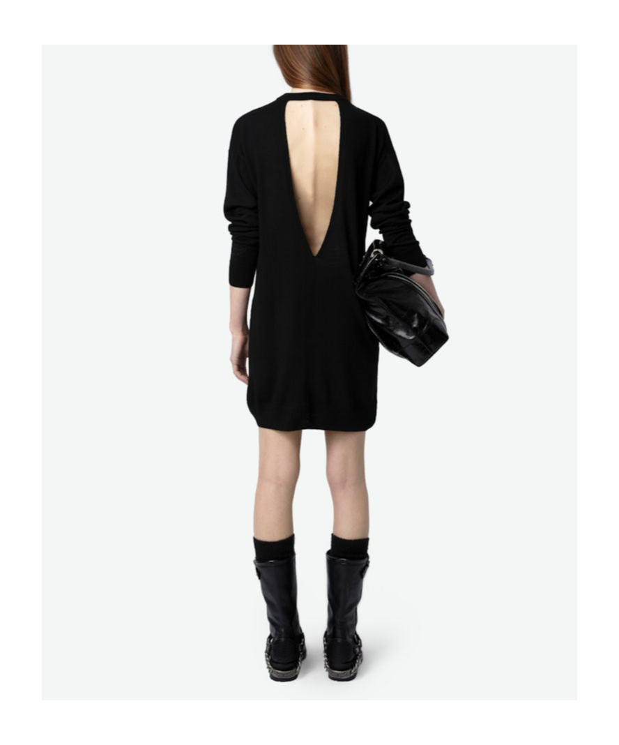 Zadig & Voltaire Long-sleeved Dress In Black