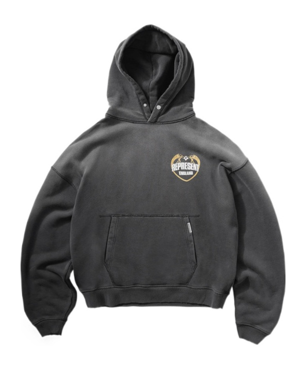 Represent Logo-embroidered Hoodie In Multi