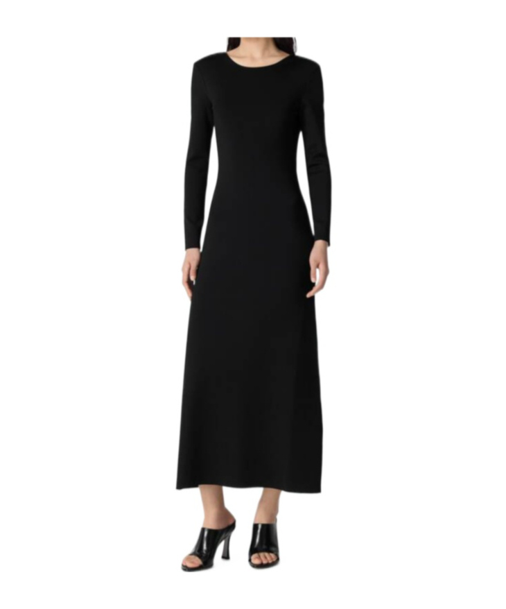 Bottega Veneta Open Back Long Sleeve Compact Jersey Dress