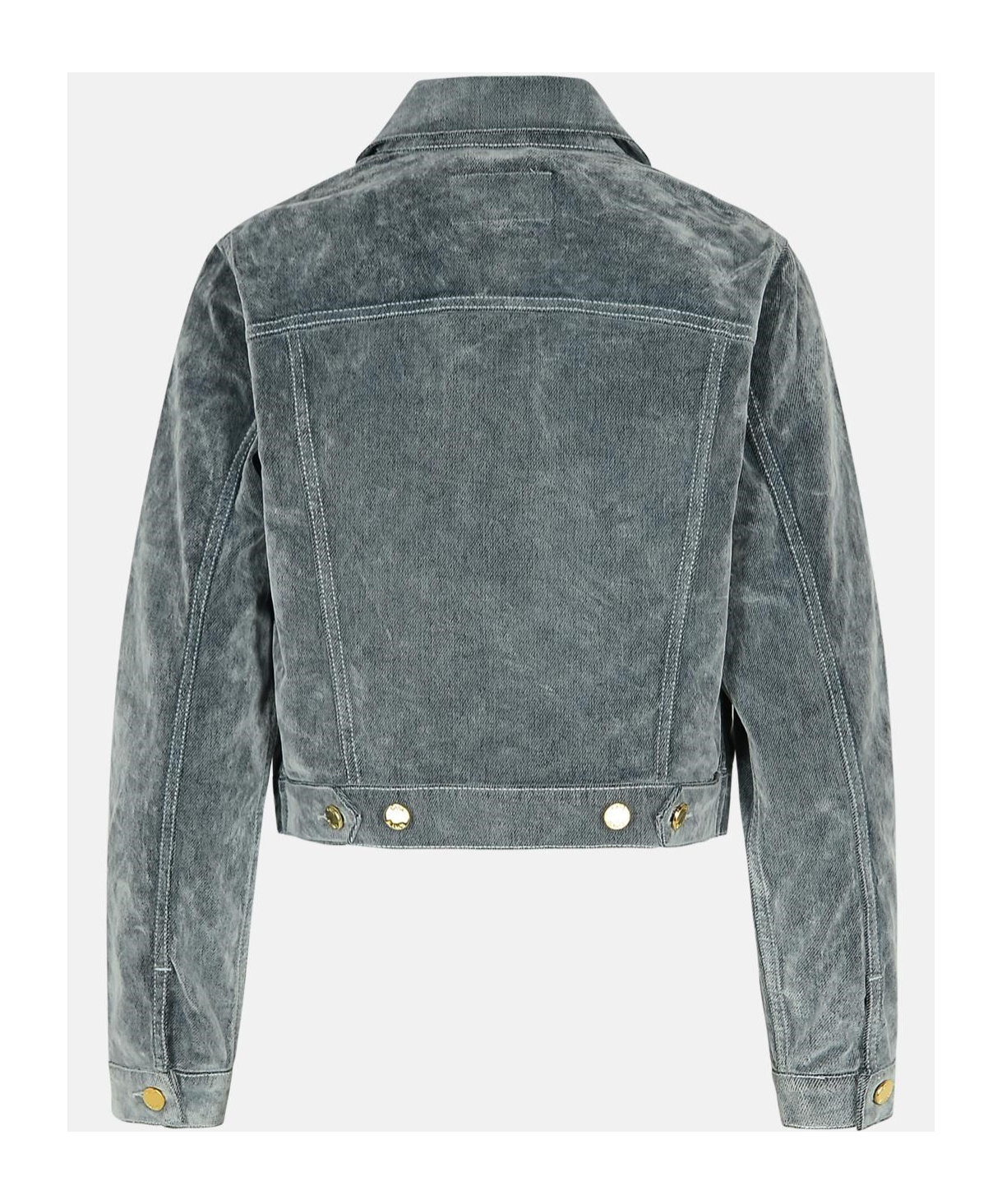 Casablanca Light Blue Cotton Blend Jacket In Gray