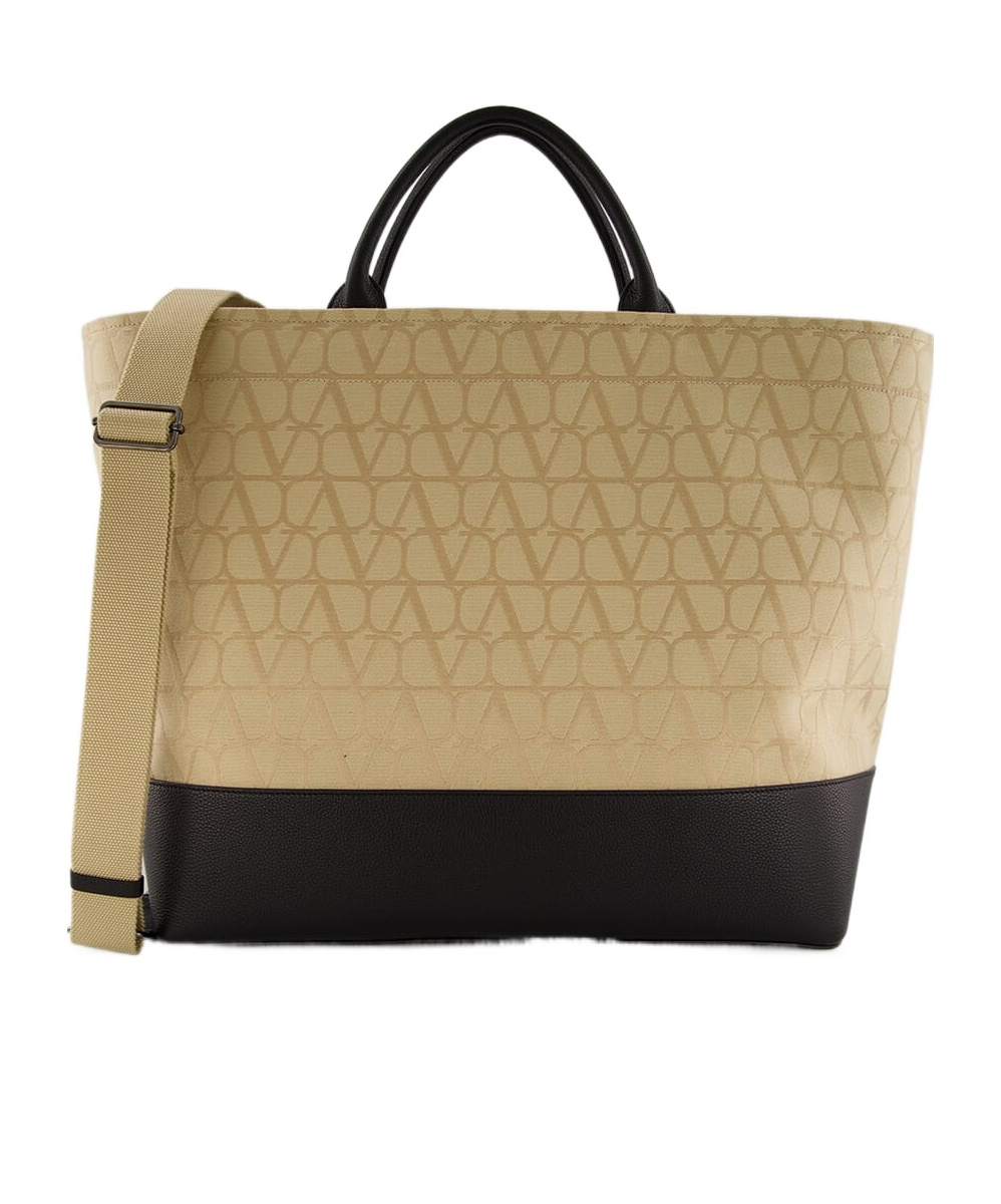 Valentino Double Handle Tote Bag In Nude