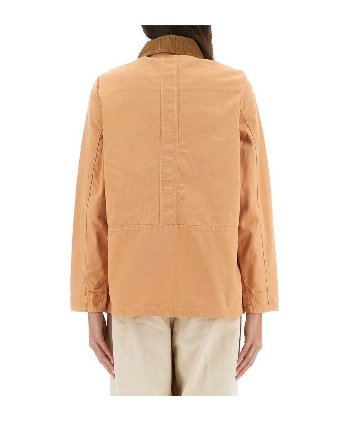 Barbour Collared Contrast Jacket Pockets In Nude