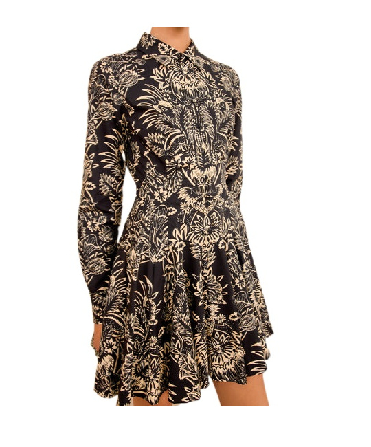 Ulla Johnson Taliah Long Sleeve Mini Dress In Blue