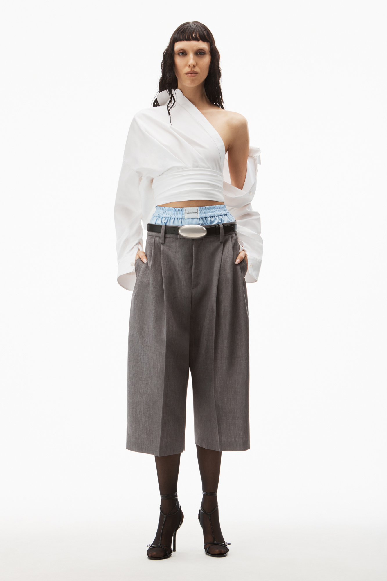 Alexander Wang Tailored Culottes In Gray