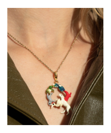Marni Animal-circle Pendant In Yellow