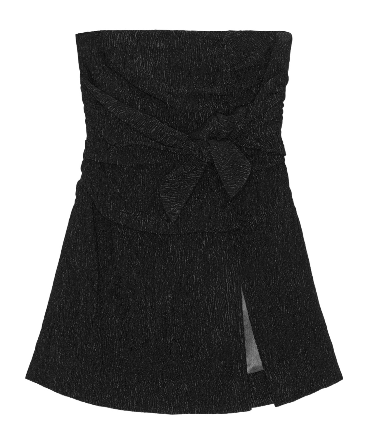 Ganni Strapless Viscose Top For In Black
